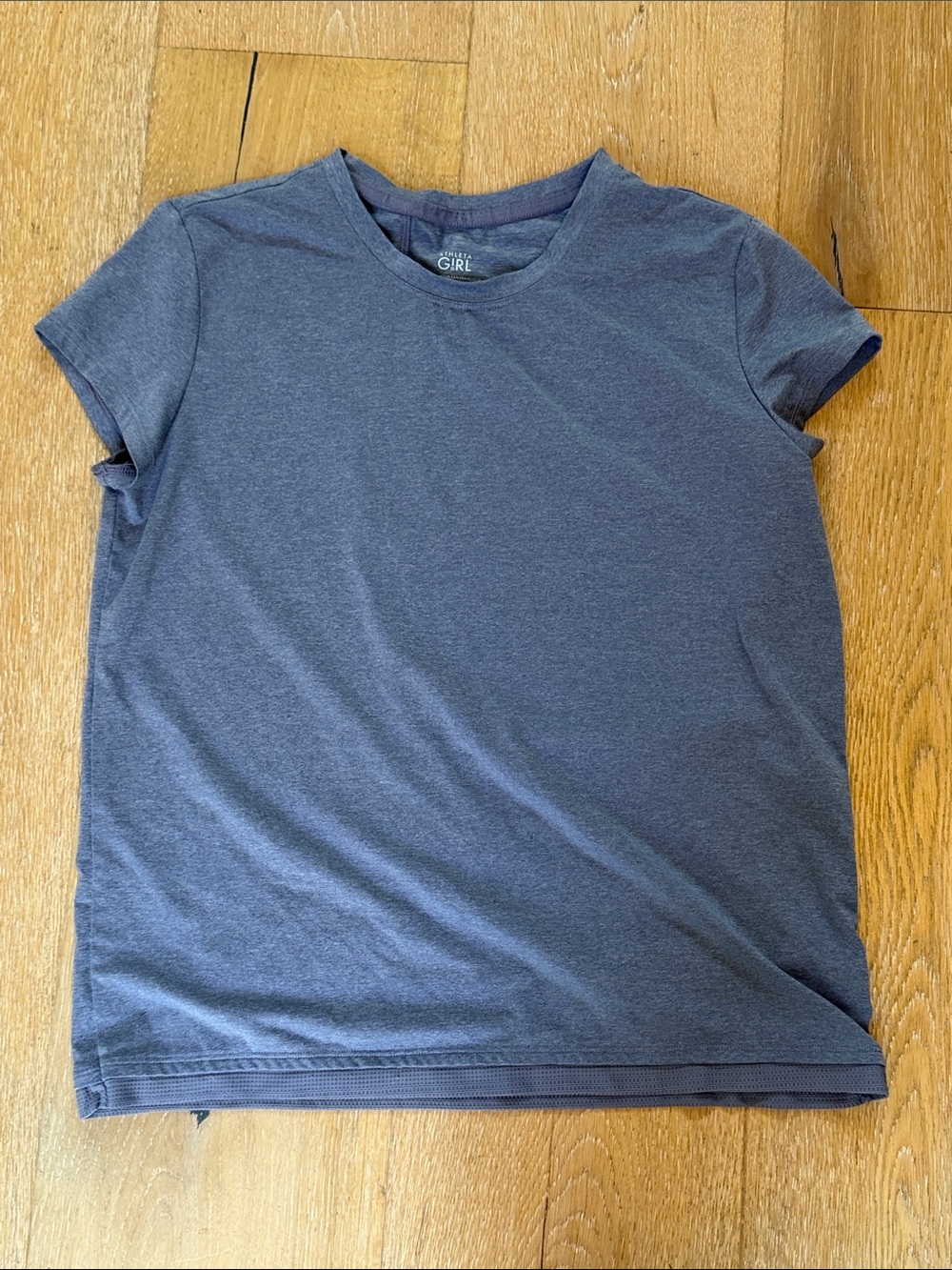Athleta Girls Blue Crew Neck Short Sleeve Tee